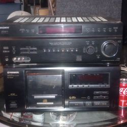 Sony Receiver Str-DE698 And A Pioneer 25 Disc CD Player PD-F606