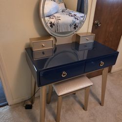 Vanity table and stool