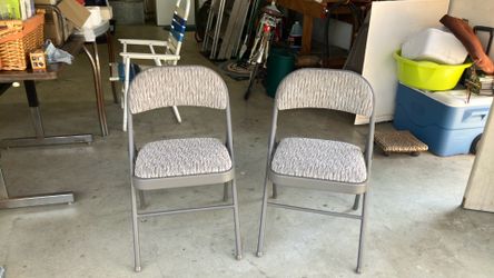 Padded folding chairs