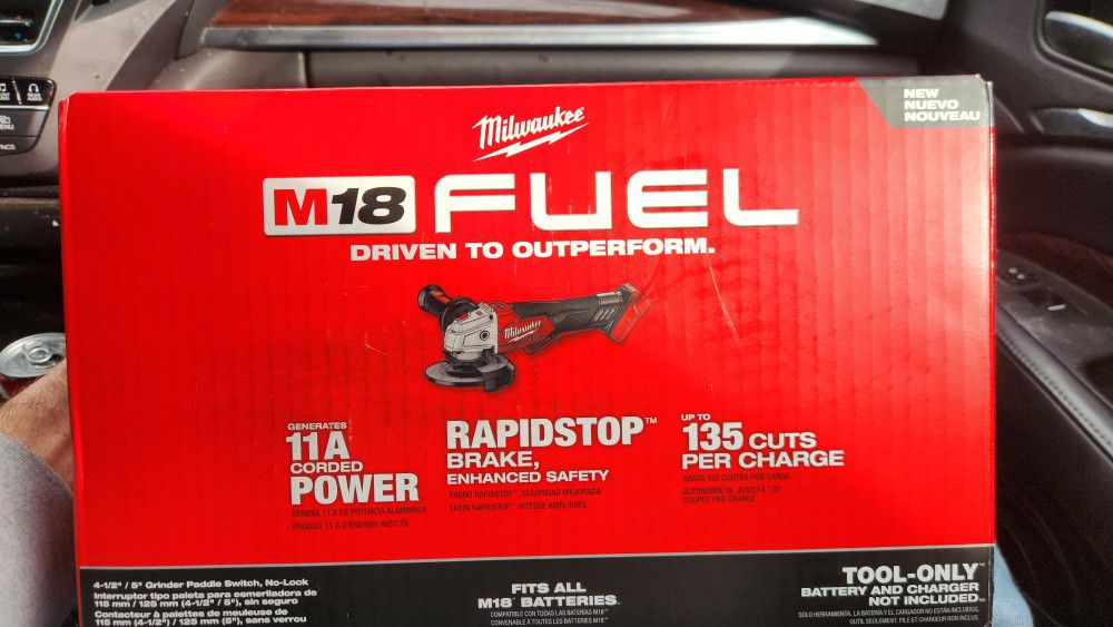 Milwaukee M18 Fuel Brushless Grinder New In Box