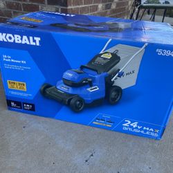 KOBALT LAWN MOWER WITH BATTERIES/CHARGER!