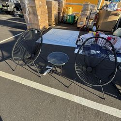 Black Patio 3 Piece Furniture