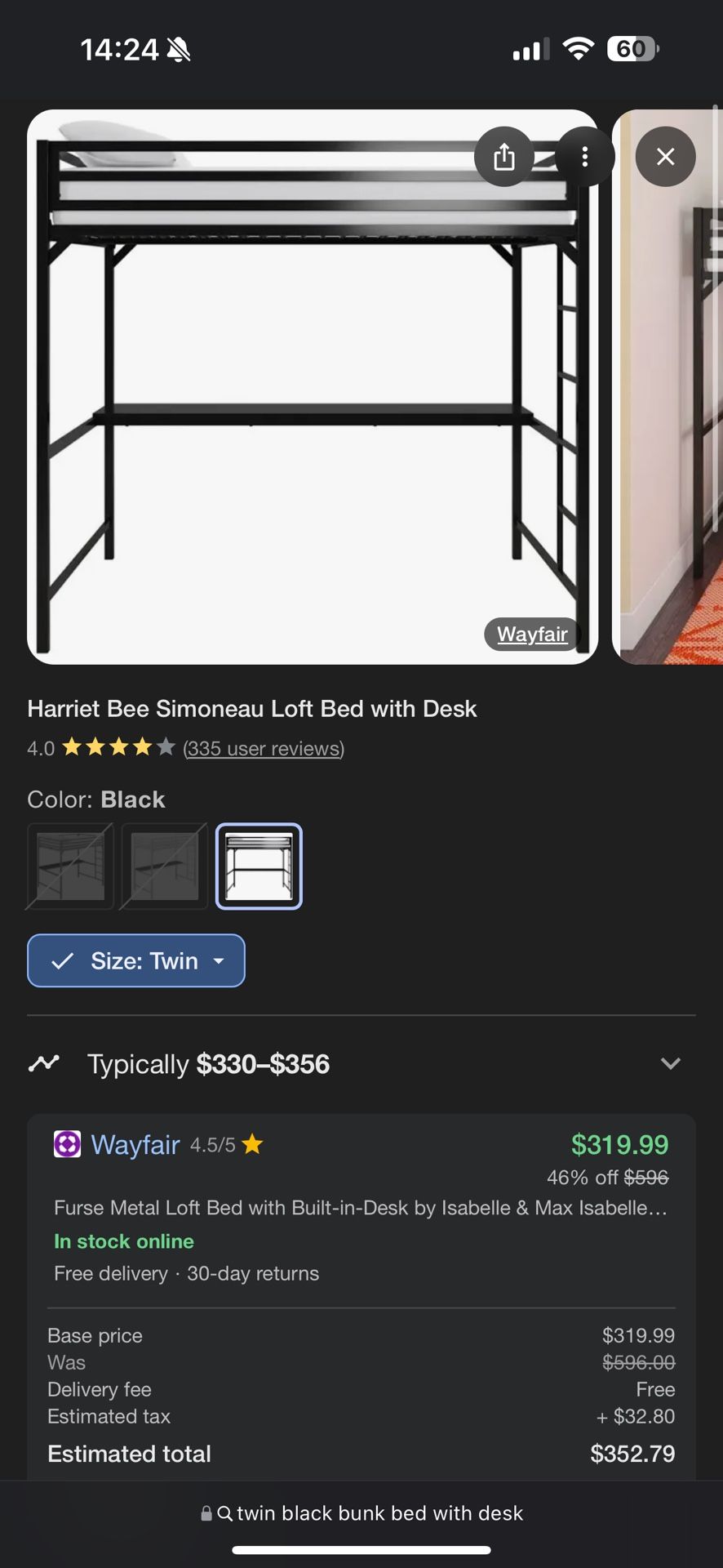 Twin Bunk Bed With Desk