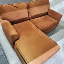 Style Line Furniture Burnt Orange 2 Pieces Sectional Sofa Chaise Sleeper Couch