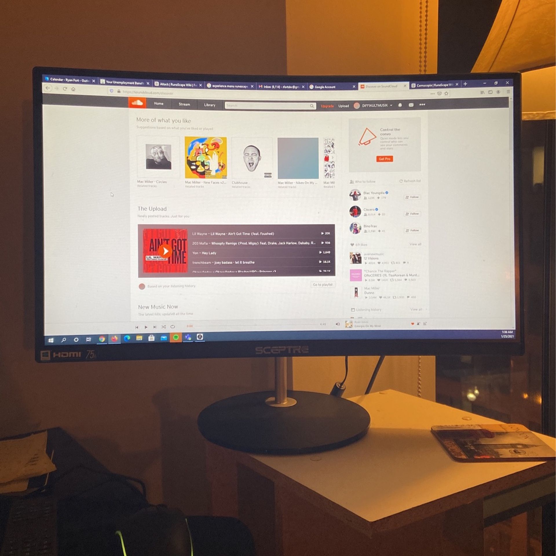 Curved 24 inch 4K Sceptre Monitor