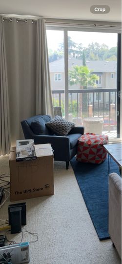 West Elm Blue Chair