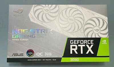 ASUS ROG Strix GeForce RTX 3090 White OC Edition Gaming GPU Graphics Card
