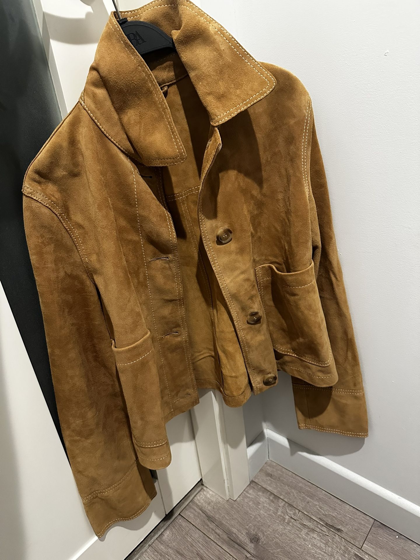 Brand New Zara Genuine Suede Leather Jacket