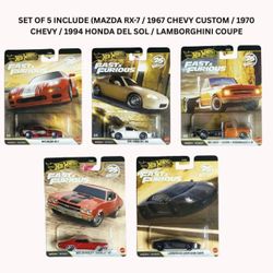 Hot Wheels 2026 Premium Fast & Furious 25th Anniversary Full Complete Set 5 Cars