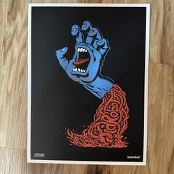 Kidrobot Screaming Hand Santa Cruz Skateboard Poster 
