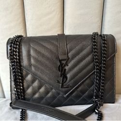 YSL Medium Quilted Envelope Shoulder Bag 