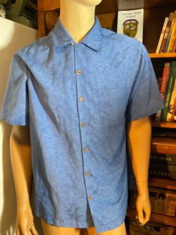 Havana jacks cafe blue button down shirt