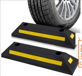 Lot Of 2, PYLE VEHICLE WHEEL STOP, PCRSTP11