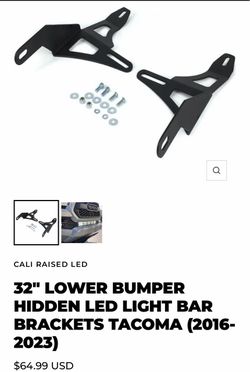 3rd gen Tacoma hidden light bar mount