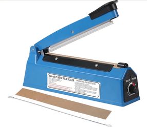 Impulse Heat Sealer Manual Bags Sealer Heat Sealing Machine 12 Inch Impulse Sealer Machine For Plastic Bags PE PP Bags With Extra Replace Element Grip
