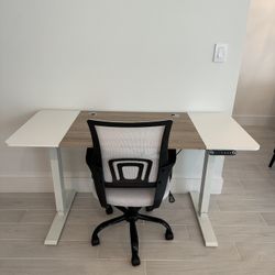 Adjustable Desk With Chair