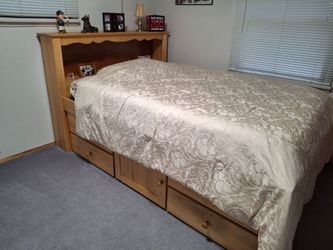 Solid Maple captain's bed