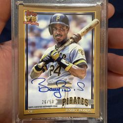 Topps 2026 Barry Bonds Goil Auto Numbered 26/50 Pittsburgh Pirates Color Match