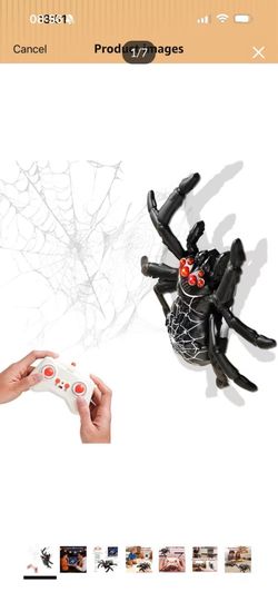 Brand new in box Wall Climbing Remote Control Spider, Rechargeable RC Wall Crawler Spider Robot with High Speed & 360° Rotation, Funny Prank Toys Gift