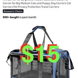 Pet Carrier for Large and Medium Cats, Soft-Sided Pet Carrier for Big Medium Cats and Puppy, Dog Carriers Cat Carriers Pet Privacy Protection Travel C