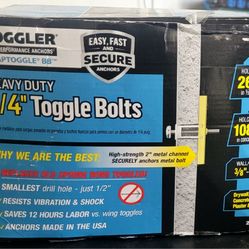 TOGGLER  SnapToggle BB 1/4-20 Heavy Duty Toggle Bolts (57 Bolts Available)