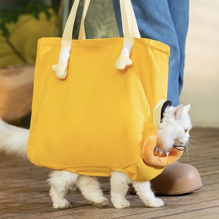 Sunny Yellow Pet Shoulder Carrier Tote | Pre-Loved | Size L (8–20lbs)