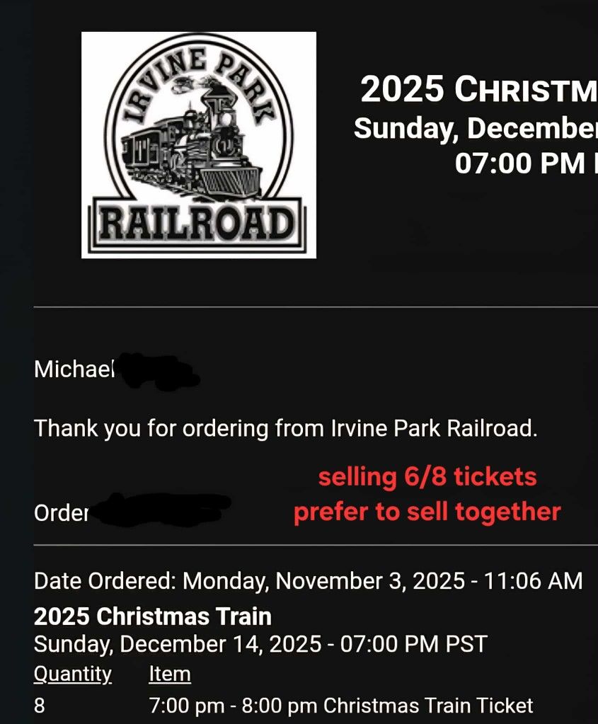 Irvine Christmas Train