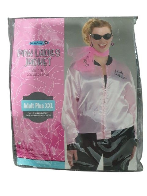 50's Rock & Roll Pink Jacket, Adult Woman's Halloween Costume. Size  XL/XXL  *Jacket Only. 