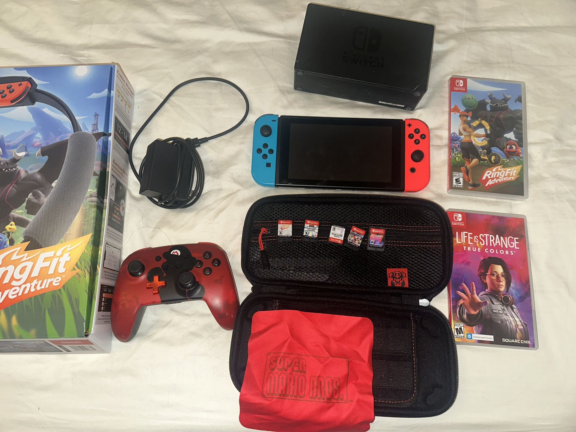 Nintendo Switch Bundle – Console, Games, Ring Fit + Accessories