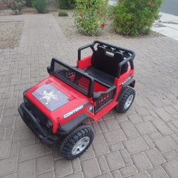 24V Kids Ride On Electric Car with Remote Control, 2WD, 20” Seat Width, USB/Bluetooth Music Player, Pull Rod, Rear Suspension, LED Lights, Trunk Stora