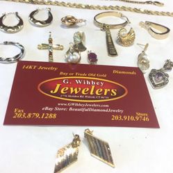 14 Kt tri color gold earrings