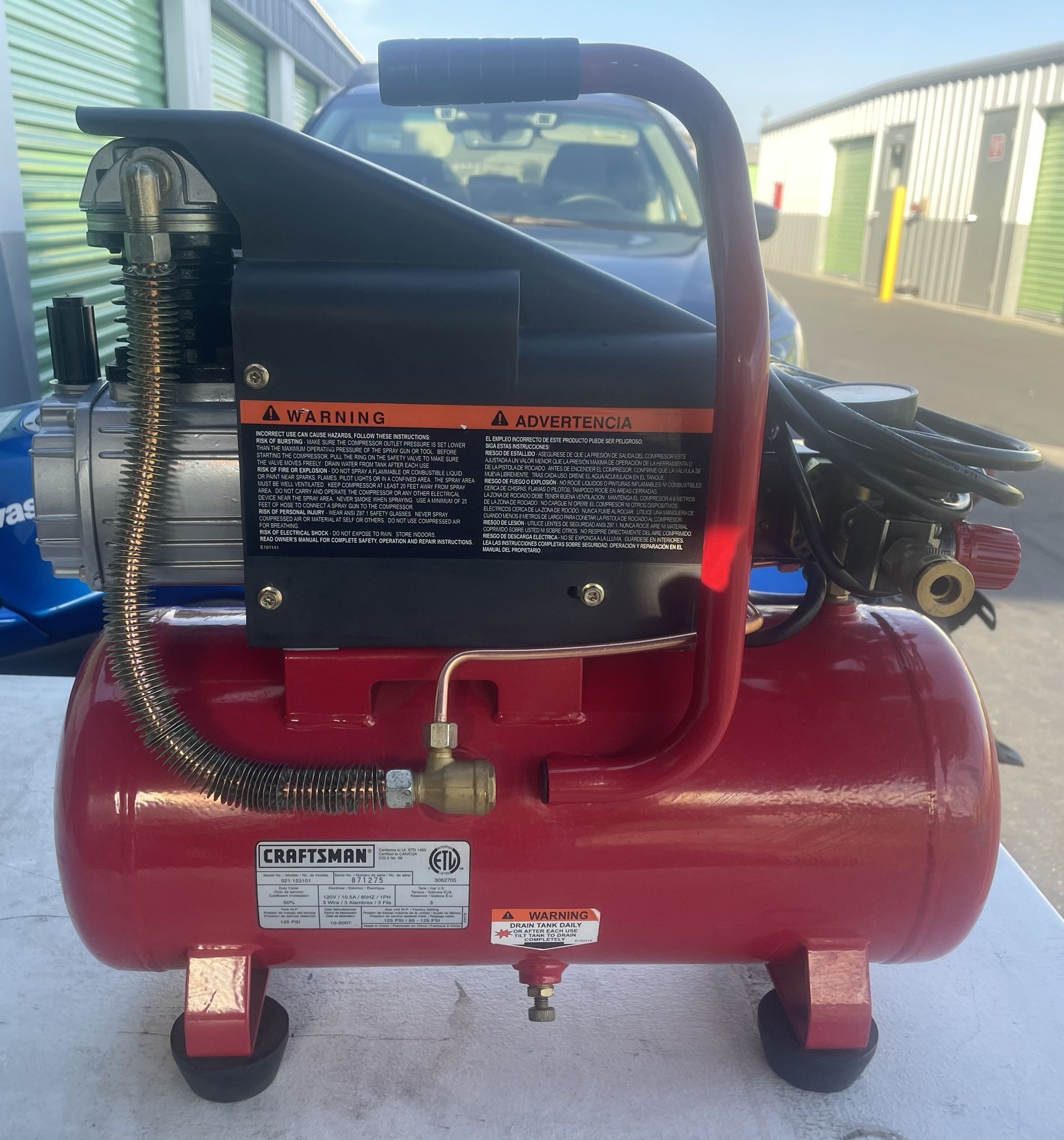 CRAFTSMAN 125PSI 1HP 3GAL AIR COMPRESSOR for Sale in Sacramento