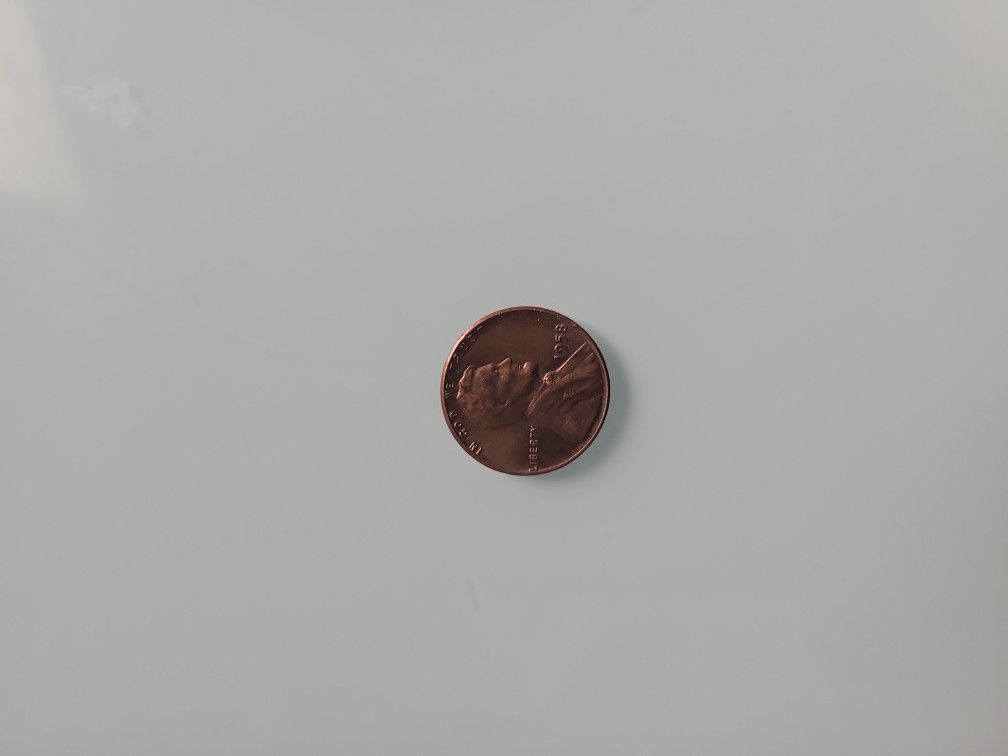 1958 One Penny No Mint Mark MS 63