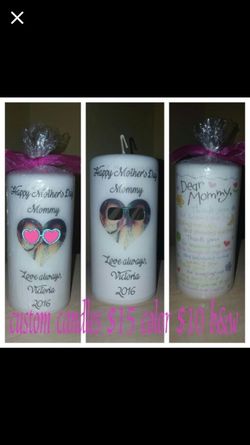 Custom Mothers Day candles