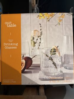 Our Table Curve Drinking Glasses - Set of 12 - NEW