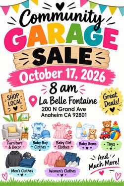 Community mobile home park garage sale