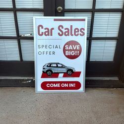 Light Pole Dealer Ship  Advertising Boards 24x36” Aluminum Frame 