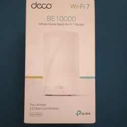 TP-Link Tri-Band WiFi 7 BE10000 Whole Home Mesh System Deco BE63 - 1 Pack  Open box item appears new!  The TP-Link Tri-Band WiFi 7 BE10000 Whole Home 