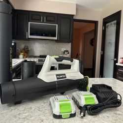 Cordless Leaf Blower w/ 2 Batteries & Fast Charger – 21V, 400CFM Power!