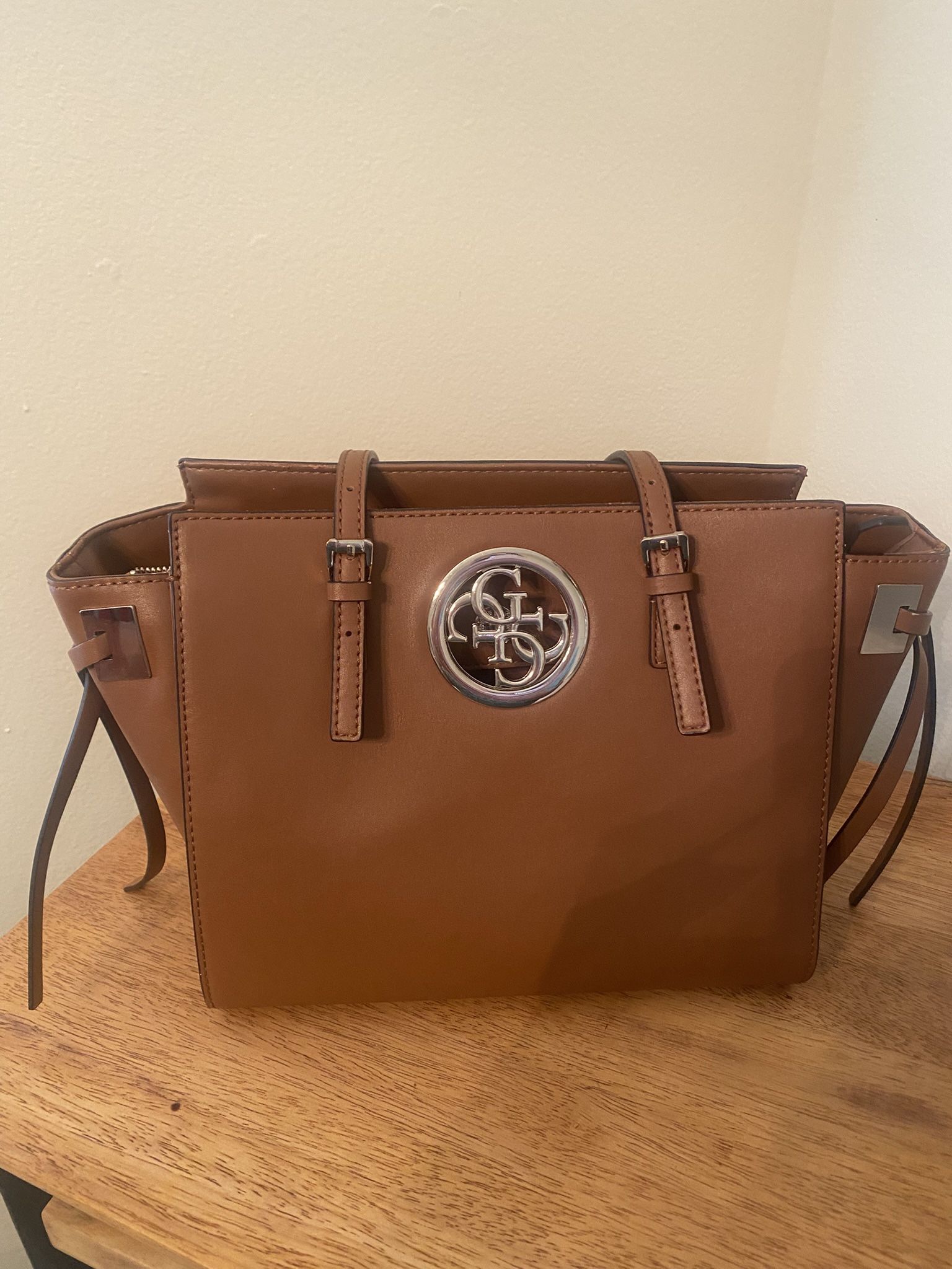 Guess Tote Handbag Brown Women’s Purse Logo