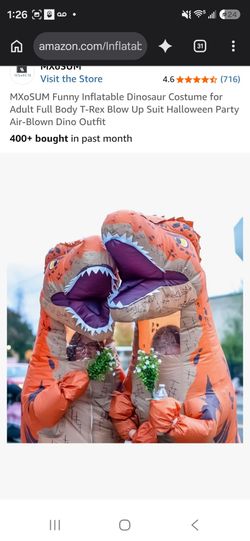Couples/  2 adult dinosaur costumes $40
