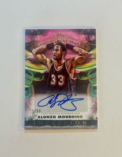 2024-25 Topps Inception - Alonzo Mourning -  Memory Lane Marks Certified Autograph Issue - #’d 29/99 Basketball Card no MLM-AM - Mint Condition