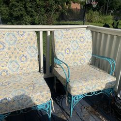 Vintage wrought iron patio chairs