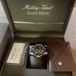 Mathey-Tissot Vintage, Bronze, Black Dial Diver Watch