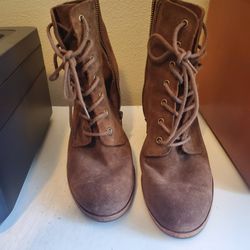 Womens Brown Suede Boots Size 10