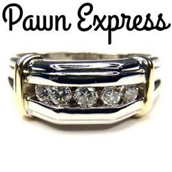 14K 5-Stone Brilliant Diamond Men’s Ring 