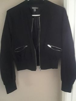 Young girls Black Polyester and Jean jacket