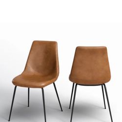 Faux Leather Side Chairs 