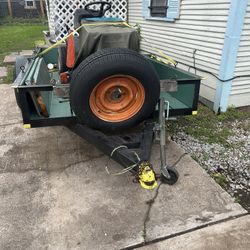 Trailer And Lawnmower 