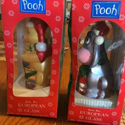 Vintage European Style glass ornaments including both ornaments in original packaging Both one price
